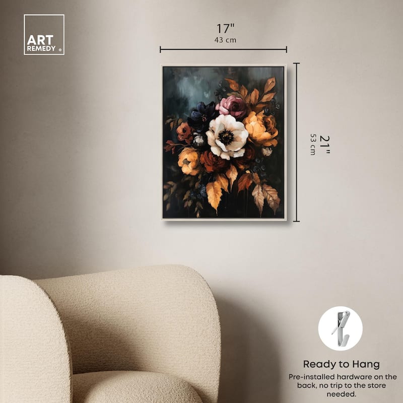 Dark Roses Beauty II Canvas by Art Remedy