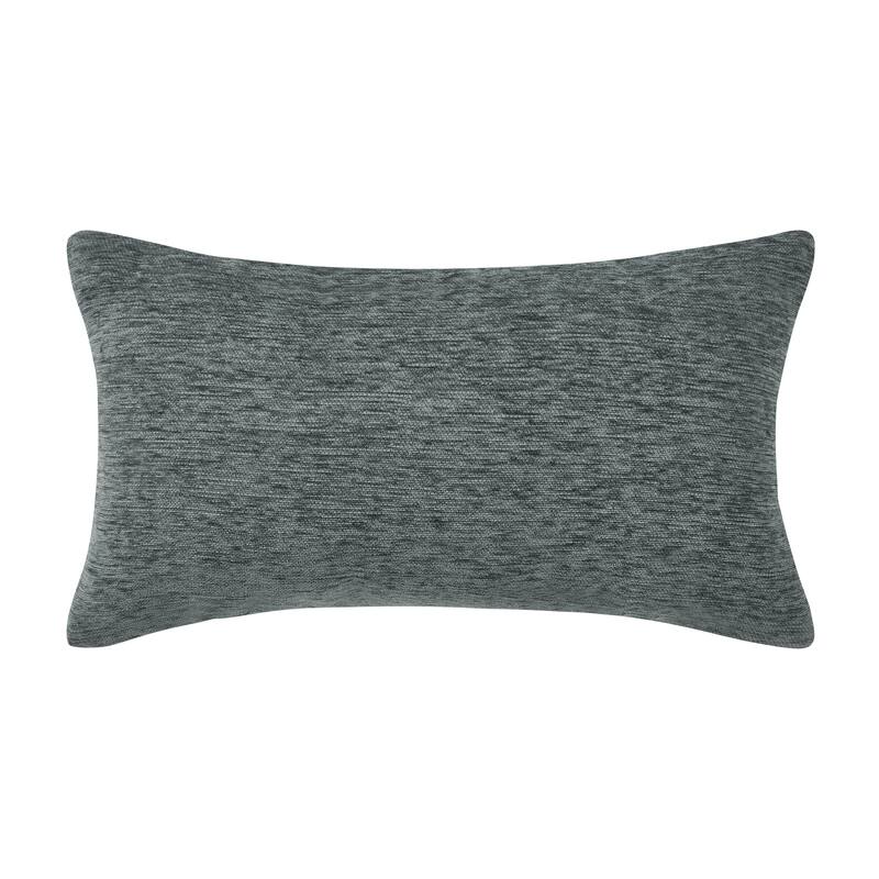 J. Queen New York Parallel Boudoir Decorative Throw Pillow - Accent - Polyester - Slate