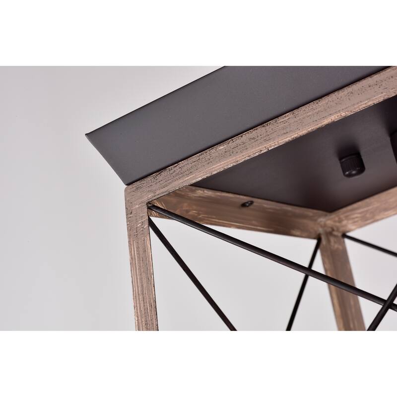 Tamara Oil Rubbed Bronze 1-Light Open-Cage Metal Flush Mount