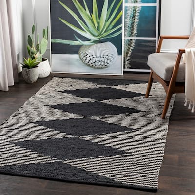 Artistic Weavers Soundtrack Rustic Leather/Cotton Handmade Area Rug