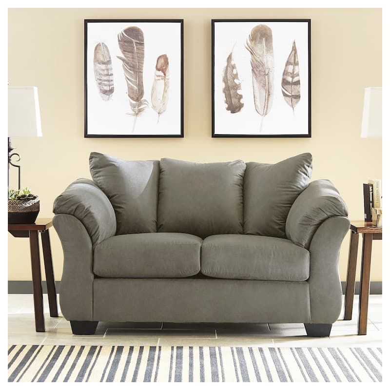 Signature Design by Ashley Darcy Gray Loveseat - 64" W x 37" D x 37" H