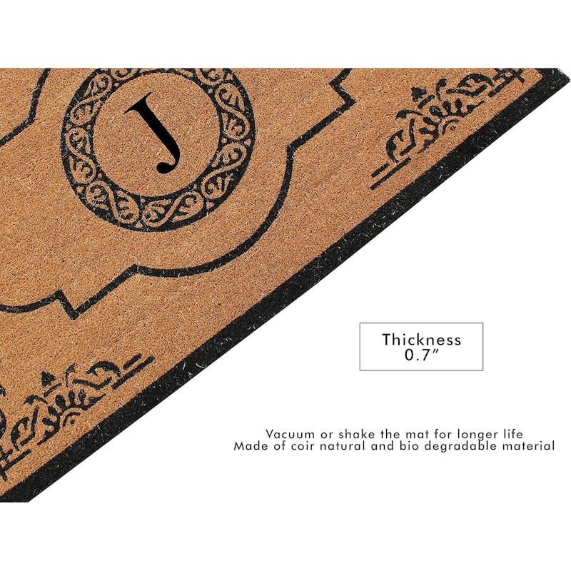 A1HC Natural Coir 36" X 72" Monogrammed Non Slip Welcome Floormats Entrance Coir Double Doormat Monogrammed