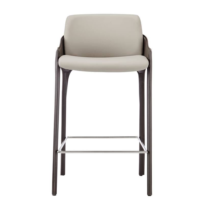 NPD Furniture Stella Faux Leather Counter Stool (Set of 2)