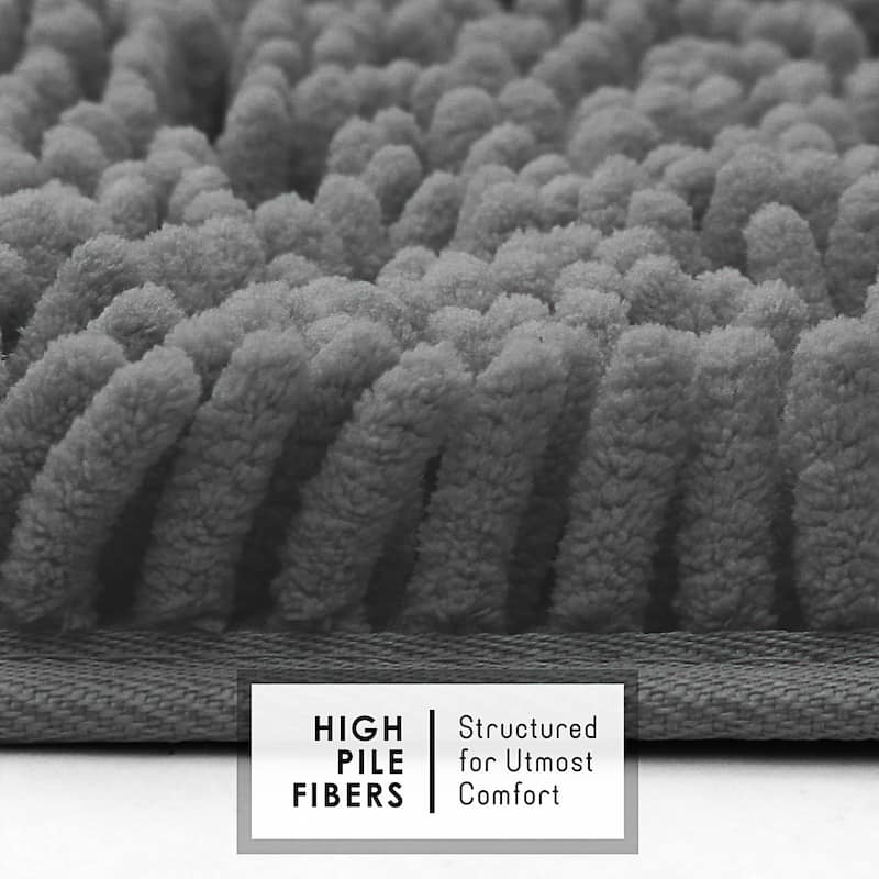 Empyrean Non-Slip Super Plush Chenille Bathroom Rugs