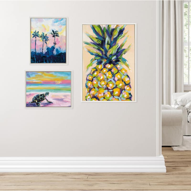 Kate and Laurel Sylvie Sunset Canvas Art Set by Rachel Christopoulos