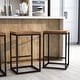 preview thumbnail 2 of 9, Finley Industrial Solid Wood and Metal Counter Height Stool by Furniture of America