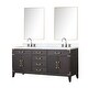 preview thumbnail 6 of 38, Lexora Laurel Bath Vanity, Carrara Marble Top, Faucet Set, and Mirror
