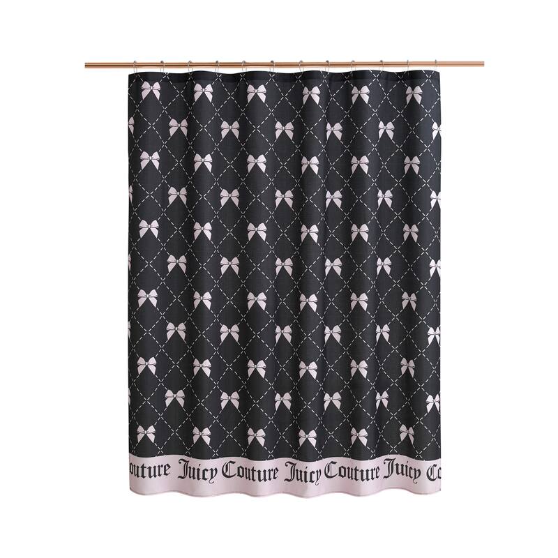 Juicy Couture 13-Piece Shower Curtain and Hooks Set