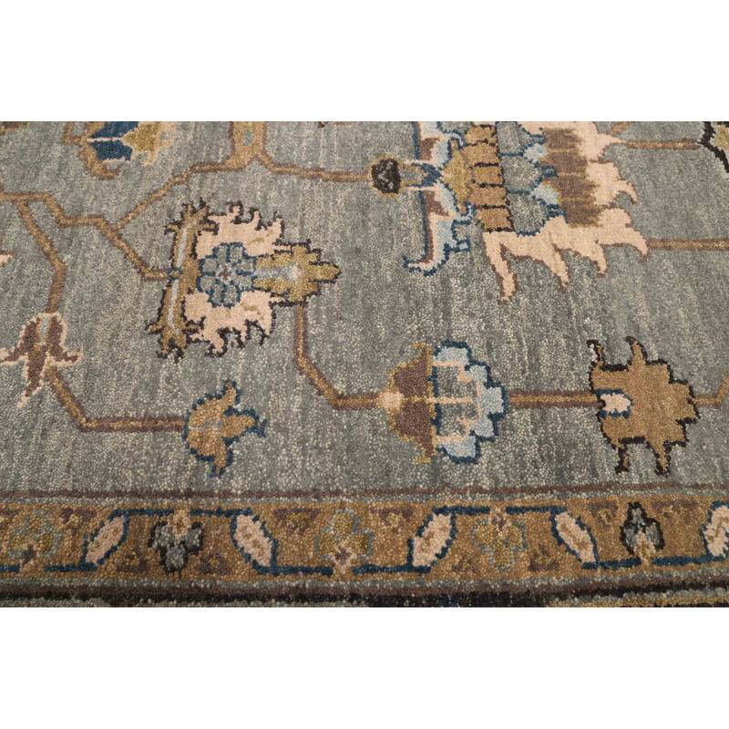 ECARPETGALLERY Hand-knotted Finest Agra Jaipur Teal Wool Rug - 9'6 x 13'4