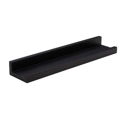 Melannco MDF Black Photo Ledge, 18 Inch