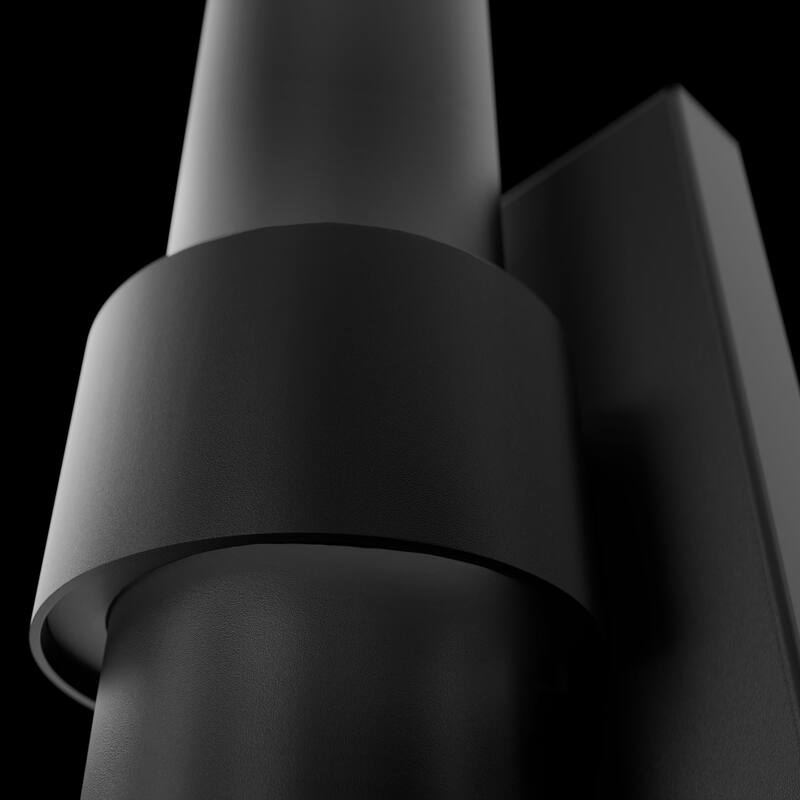 Quincy 20in LED Outdoor Wall Light Selectable CCT 2700-3000-3500-4000K set to 2700K in Black