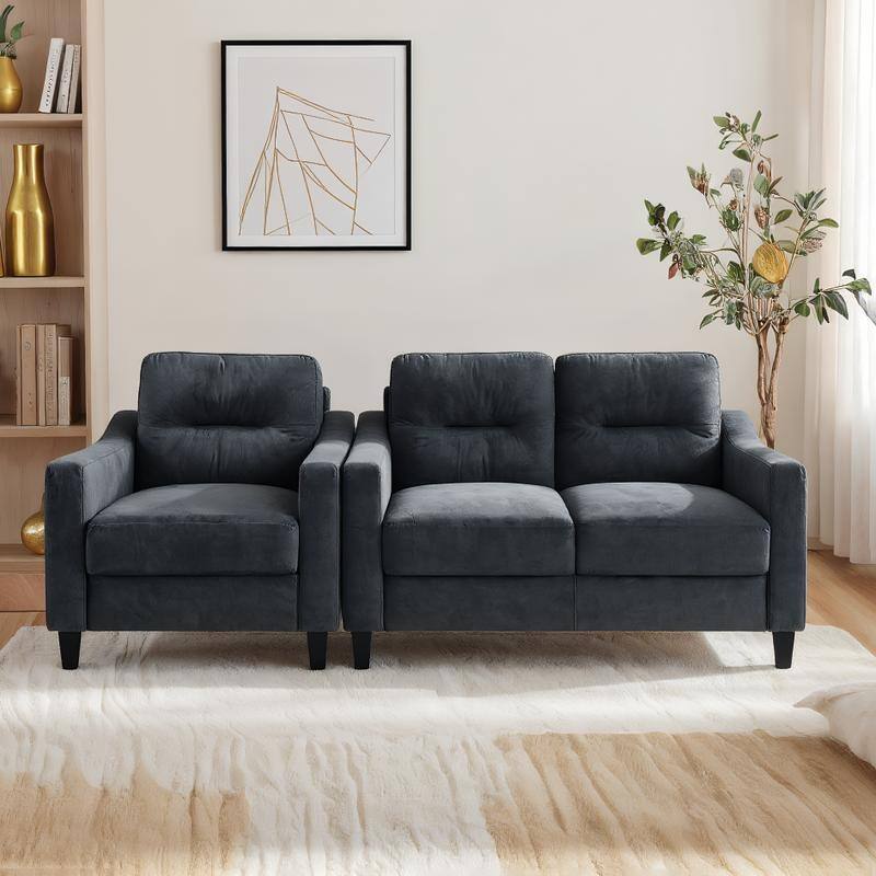 Modular Velvet Couch Comfortable Sectional Sofa with Detachable Design