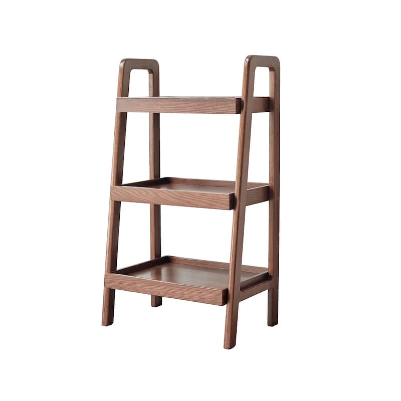 Classic Solid Wood Storage Organizer, 3-Tier Beech Shoe Rack for Entryway
