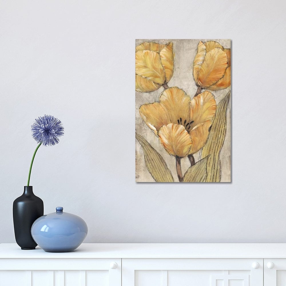 iCanvas "Ochre & Grey Tulips II" by Tim OToole Canvas Print