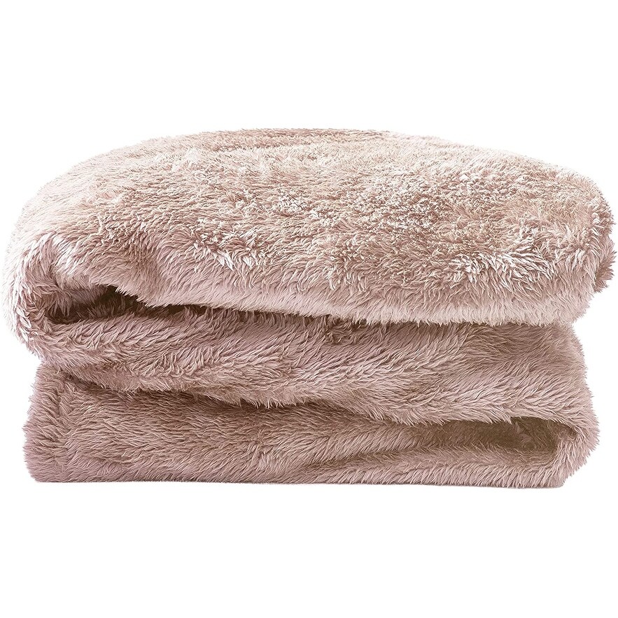 Large Fleece Throw Blanket Soft Warm Lightweight White