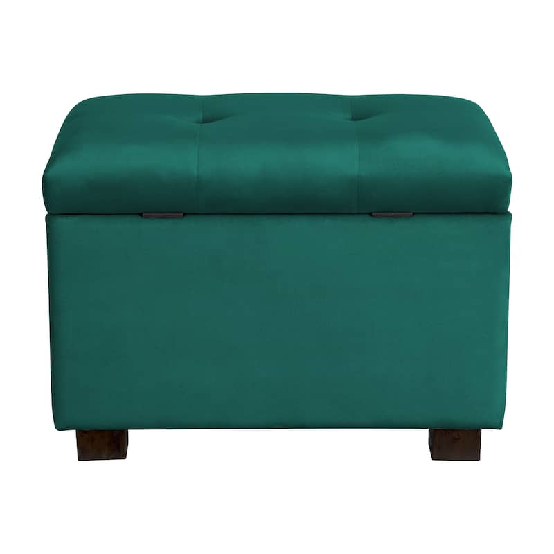 Velvet Storage Ottoman