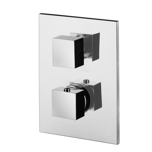 WS Bath Collections Level LEQ 514 Fonte Wall Mounted Single Handle Shower Trim with Diverter - Polished Chrome