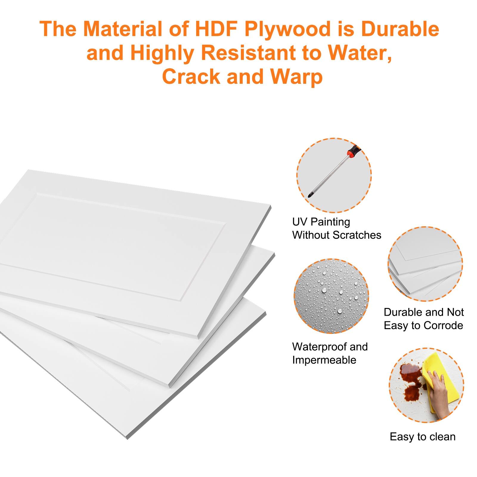 HOMLUX 4Drawers 24 in.D x 34.5 in.H in Shaker White Plywood Base