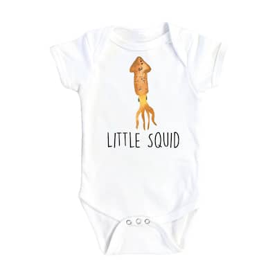 Squid Nautical - Baby Boy Girl Clothes Infant Bodysuit Funny Cute Newborn 1C