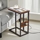 preview thumbnail 61 of 61, Javlergo Set of 2 C-Shaped Sofa Side Table, Small End Table for Living Room, Narrow Bedside/TV Tray Table