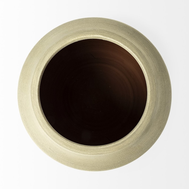 Blue Sand And White Abstract Cylinder Ceramic Table Vase
