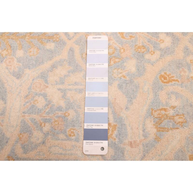 ECARPETGALLERY Hand-knotted Peshawar Oushak Light Blue Wool Rug - 8'0 x 9'9