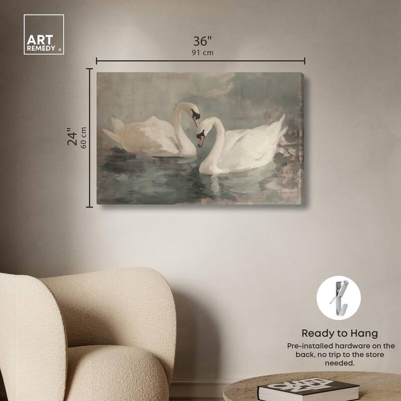 Ivory Idyllic Canvas by Art Remedy, Gallery Wrapped