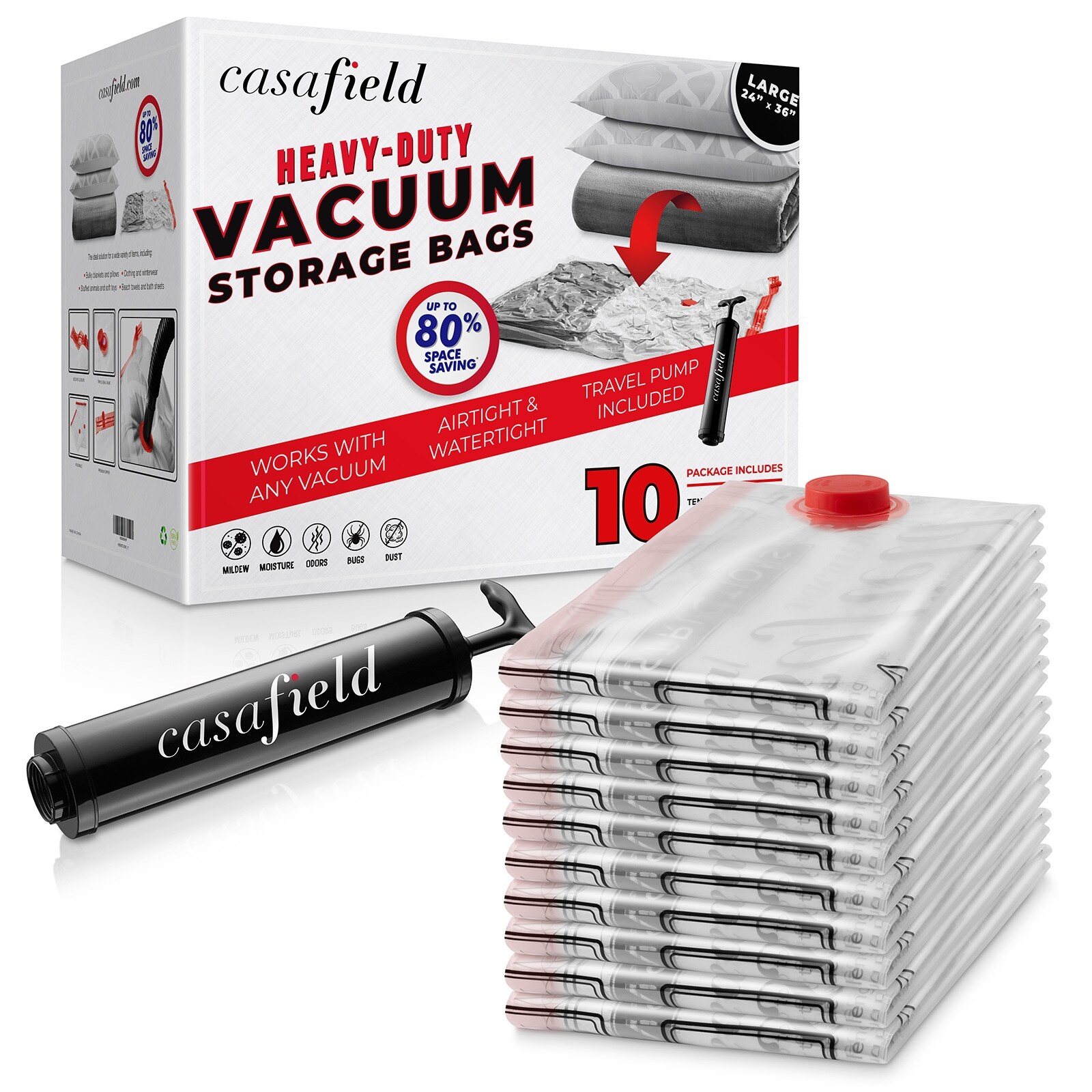 10 Large 36 X 24 Vacuum Space Storage Saver Bags And Travel Pump On Sale Overstock 31106965