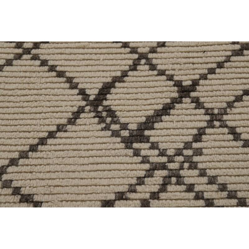 Trellis Moroccan Oriental Area Rug Handmade Wool Carpet - 5'2" x 8'1"