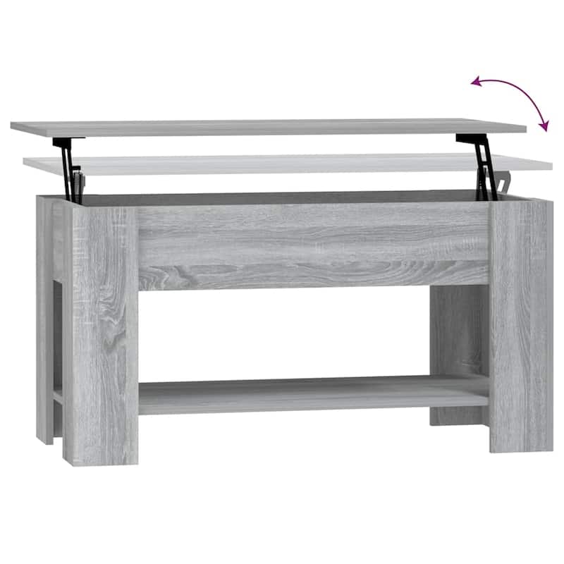 vidaXL Coffee Table Lift Top End Table Accent Side Sofa Table Engineered Wood - 39.8" x 19.3" x 20.5"