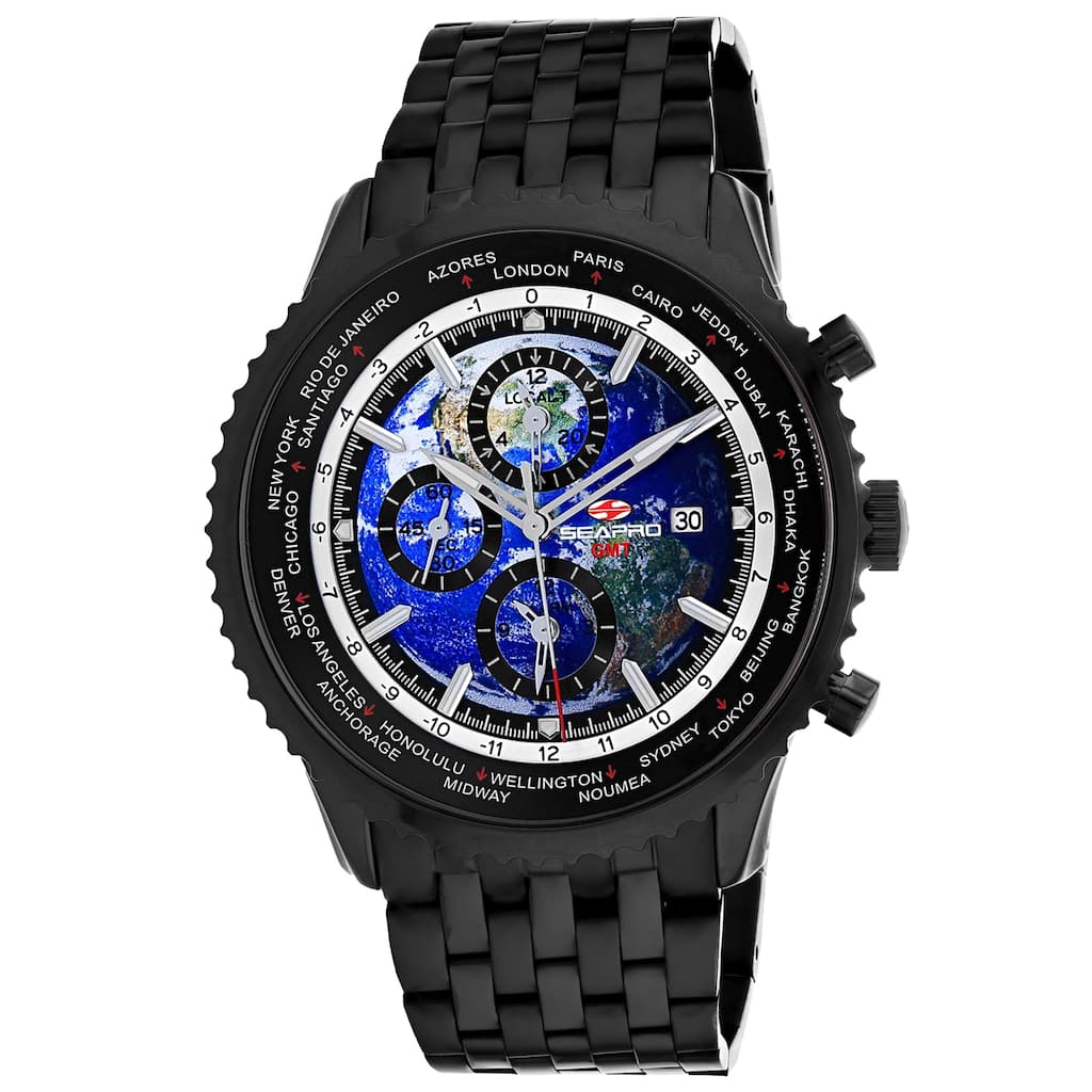 Seapro Men's Meridian World Timer GMT Blue Dial Watch - SP7322 - 6 (36)