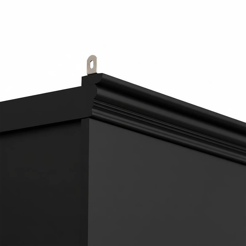 Farmhouse 3-Piece 78.75"Tall Bookcase Cabinet with and 4-Tier Display Shelf Adjustable LED Lighting