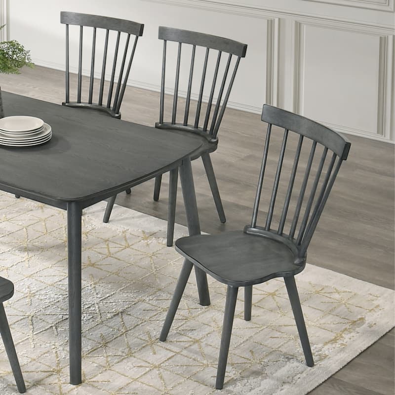 Wood Dining Chair Solid Chair Set of 2