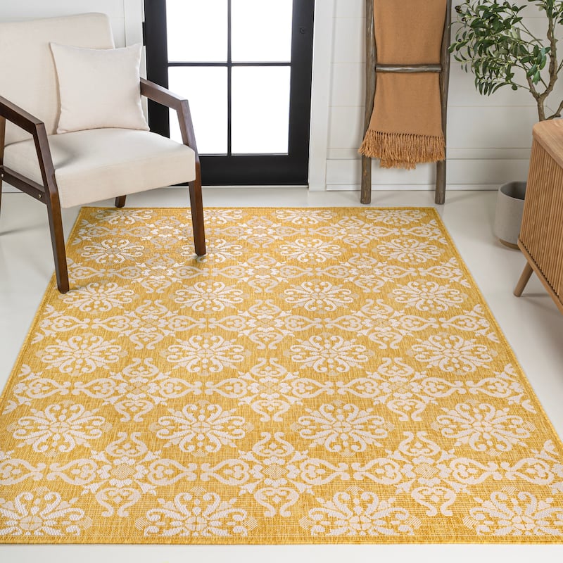 JONATHAN Y Maribel Traditional Mediterranean Tile Design Indoor/Outdoor Area Rug