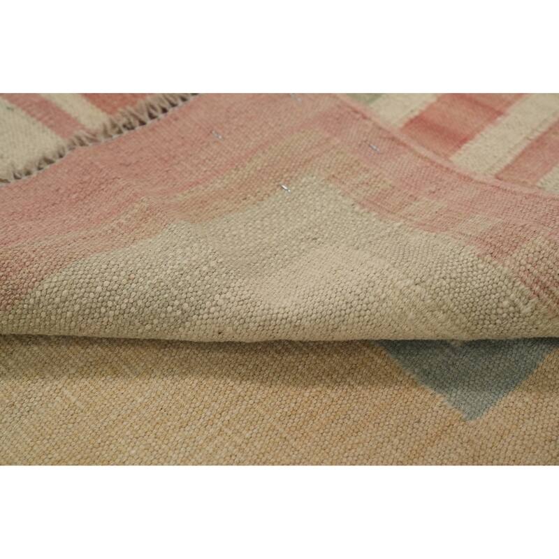Hand Woven Southwestern Wool Beige Geometric Area Rug - 5' 11'' X 3' 10''