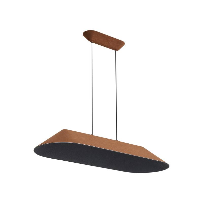 Golden Lighting Faroe Integrated LED Island Light in Coffee/Black - Brown