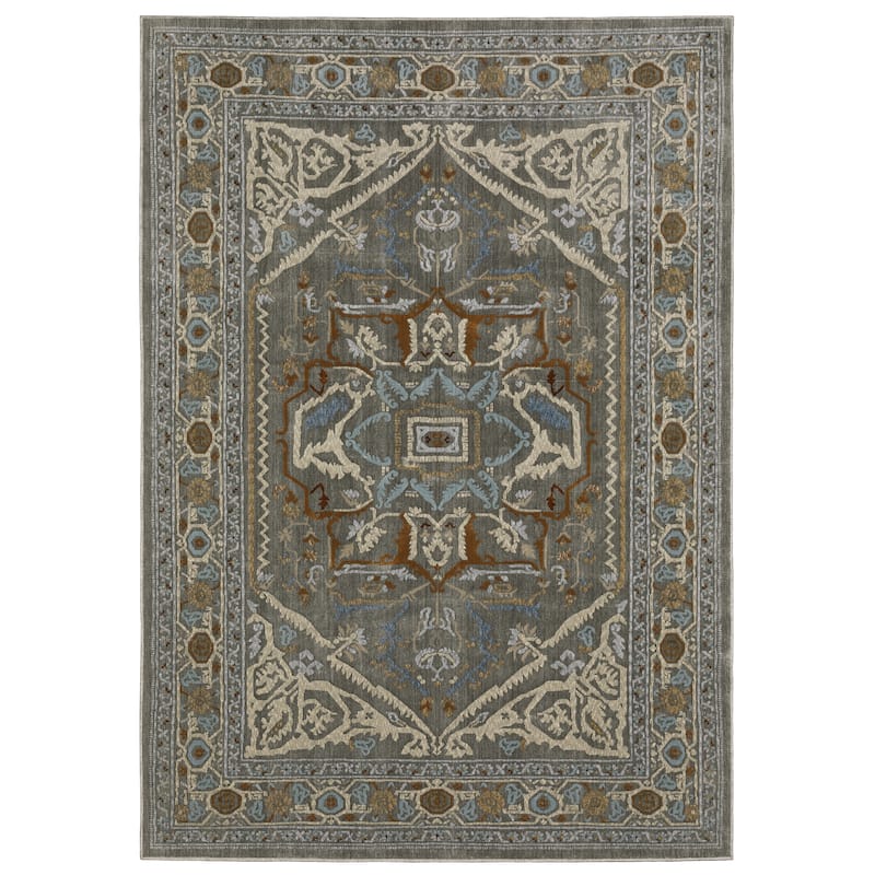Style Haven Everly Artisanal Medallion Grey/ Multi Area Rug - 7' 10" x 10' 10" - Runner/Rectangle