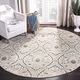 preview thumbnail 9 of 25, SAFAVIEH Brentwood Rosalba Traditional Oriental Rug 6'7" Round - Light Grey/Blue - Round