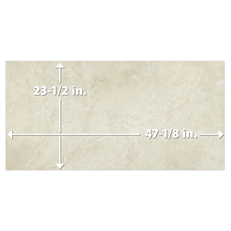 Merola Tile Reve Beige 23-1/2" x 47-1/8" Porcelain Floor and Wall Tile