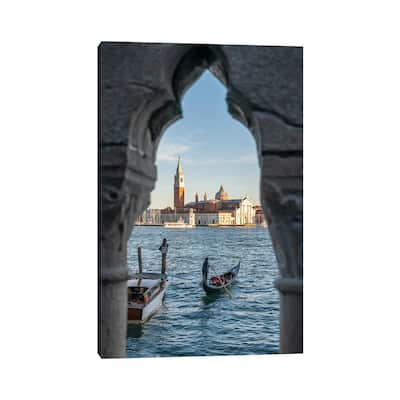 iCanvas "View Of San Giorgio Maggiore And Gondola, Venice, Italy" by Jan Becke Canvas Print