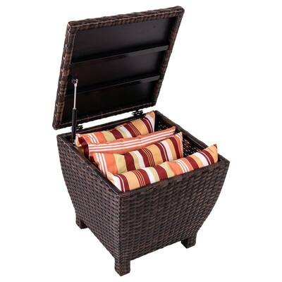 Outdoor 13 Gallons Gallon Water Resistant Wicker Deck Box