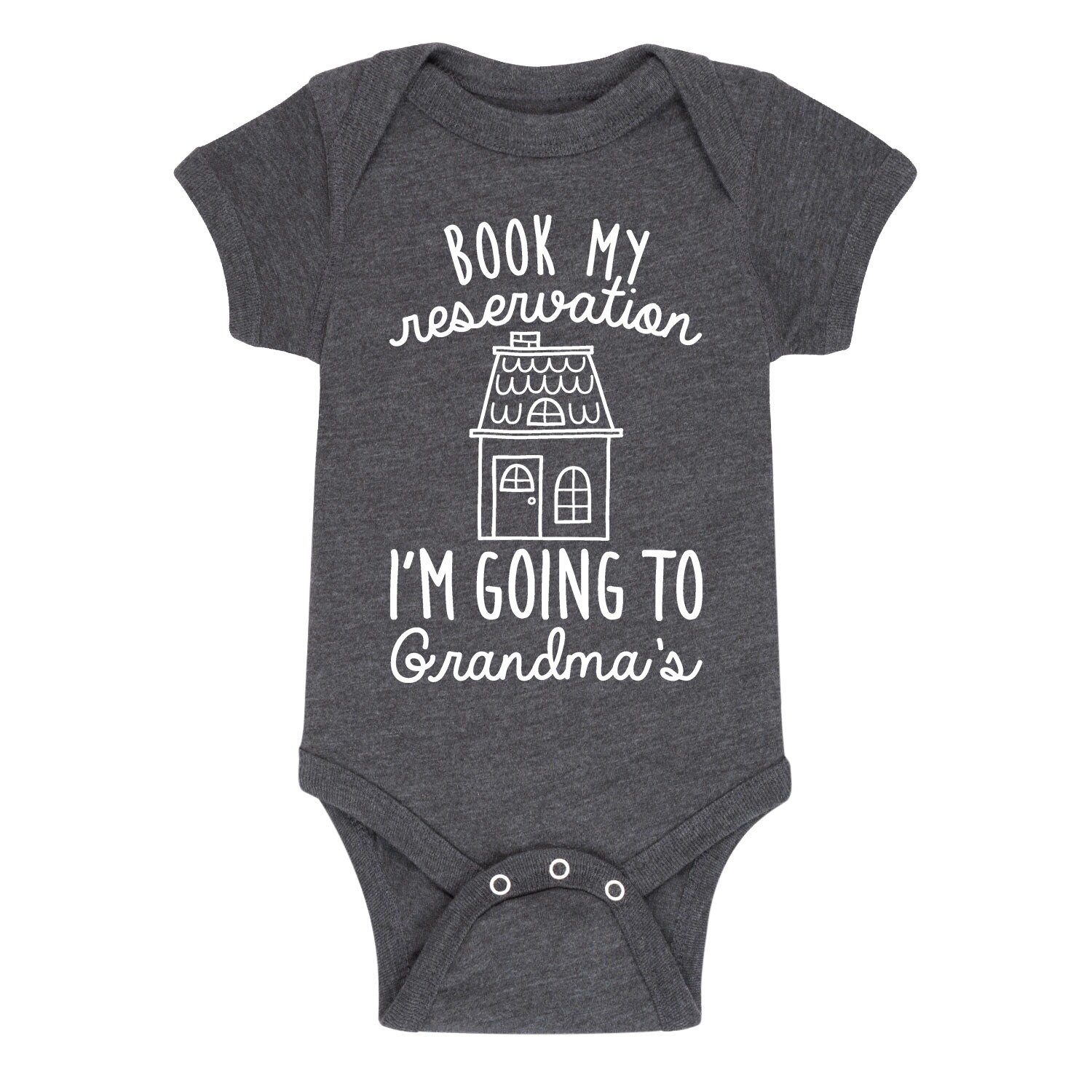Shop Book My Reservation Going To Grandmas Grandparent Shirts Baby One Piece Overstock 24149779