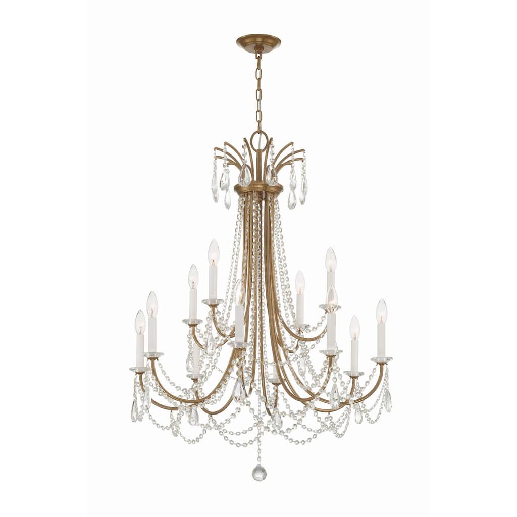 Crystorama Lighting Group KAR-90912-CL-MWP Karrington 12 Light 30"