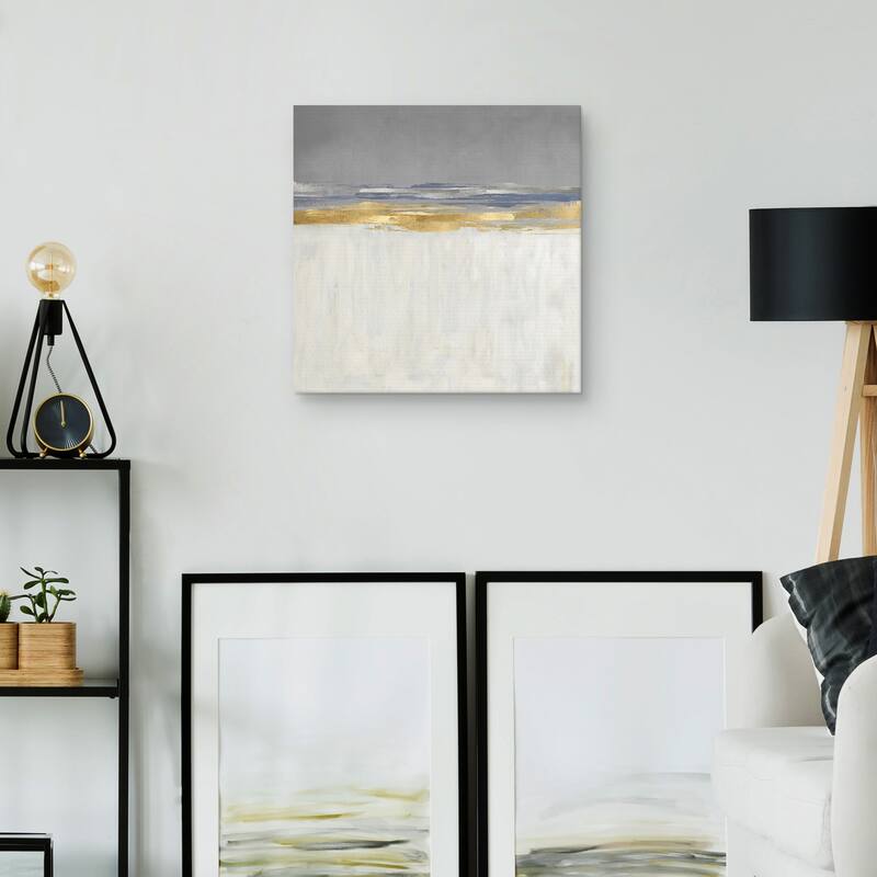 Gold and Silver Horizon I by Jake Messina Canvas Art Print