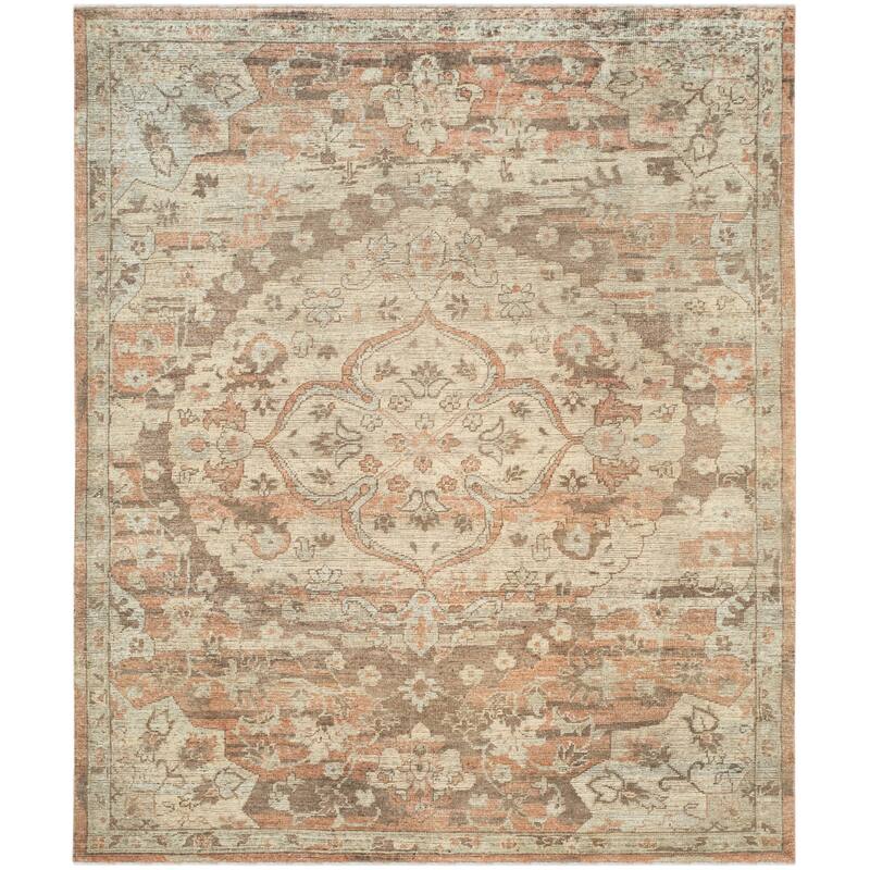 SAFAVIEH Hand-knotted Izmir Babeth Traditional Oriental Wool Rug with - 9' x 12' - Gold/Rose