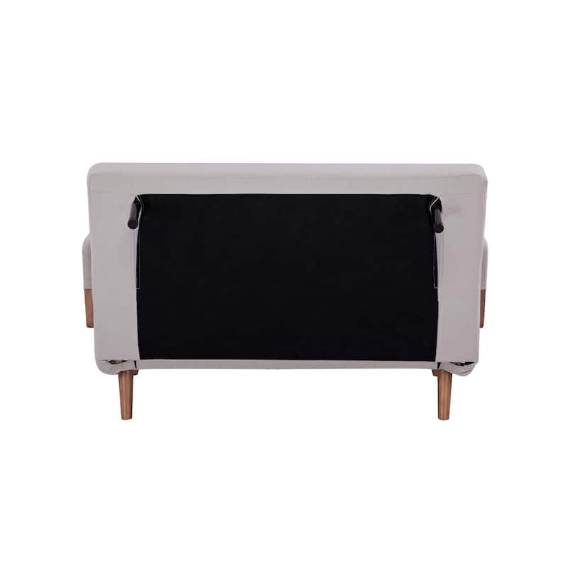 Extra Loveseat Convertible Sleeper Sofa, Single-Seater Sofa Bed with Adjustable Backrest, DayBed with Silent Hinges