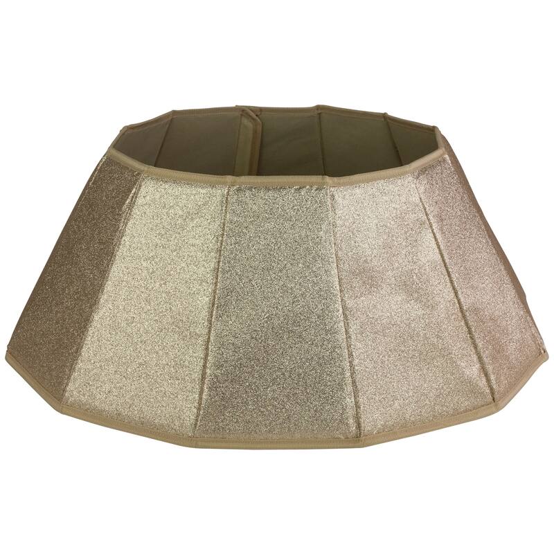 26" Fabric Hexagonal Christmas Tree Collar - Gold