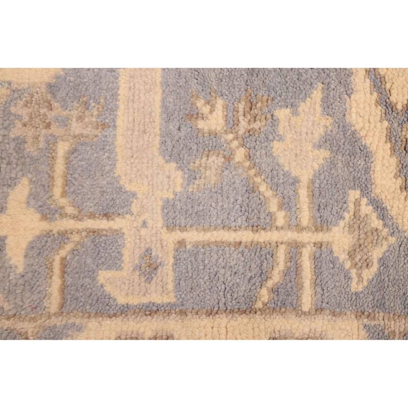 ECARPETGALLERY Hand-knotted Royal Oushak Light Denim Blue Wool Rug - 4'3 x 6'0