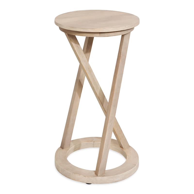 Kate and Laurel Aja Modern Wood Accent Table - 15x15x23 - White