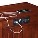 preview thumbnail 20 of 33, AFI Nantucket Chair Side Table with Built-in Charger